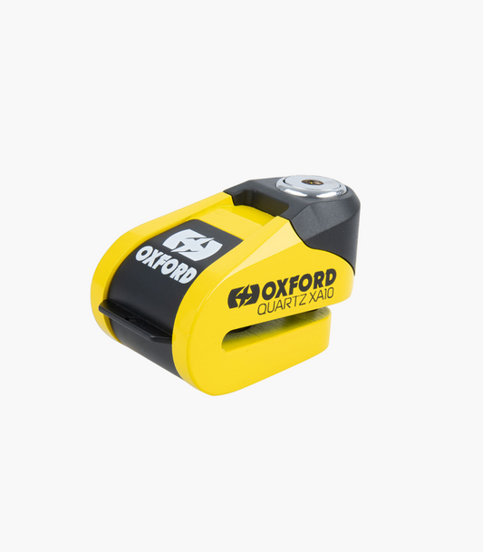 OXFORD QUARTZ XA10 ALARM DISC LOCK - YELLOW/BLACK
