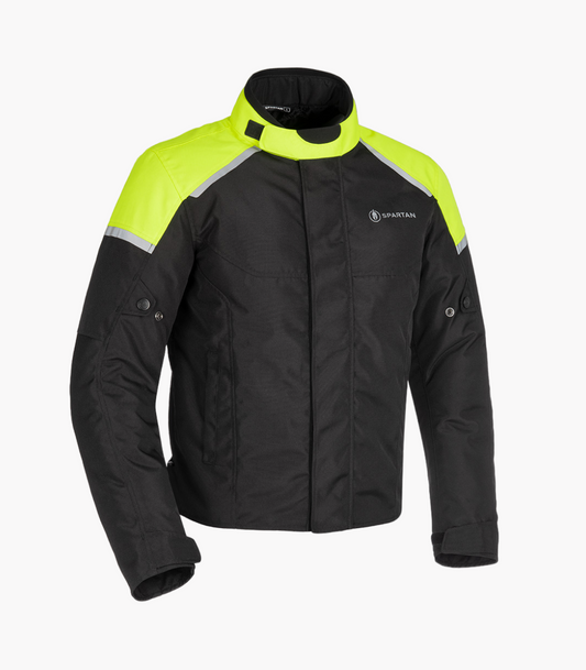 SPARTAN SHORT WP MS JACKET -  BLACK/FLUO