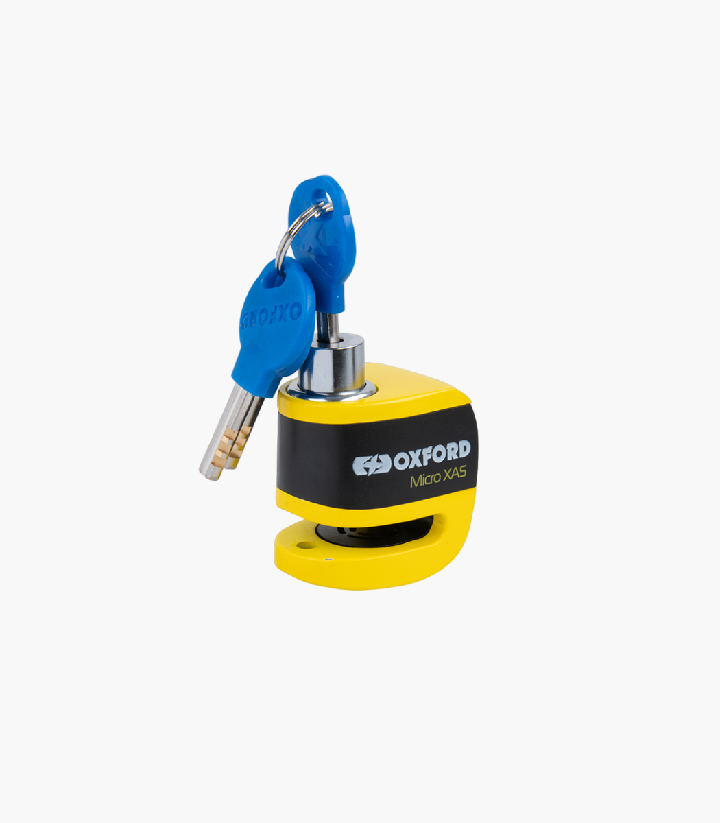 OXFORD MICRO XA5 ALARM DISC LOCK - BLACK/YELLOW